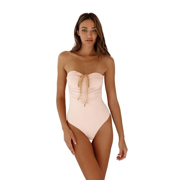 New Free People KYRA Reversible ONE PIECE Swimsuit by KYA Sand Peach $167 MED - Picture 4 of 10